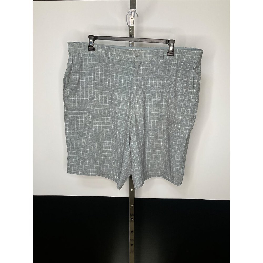 42" W42 Nike Mens Golf Shorts Grey Check Plaid